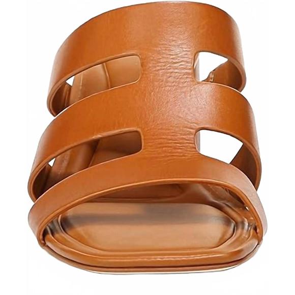 NEW FRANCO SARTO flexa carly slide sandal in brown - Picture 2 of 3